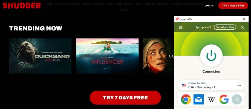 How to Watch Shudder Outside the US In 4 Easy Steps 4 Watch Shudder with VPN