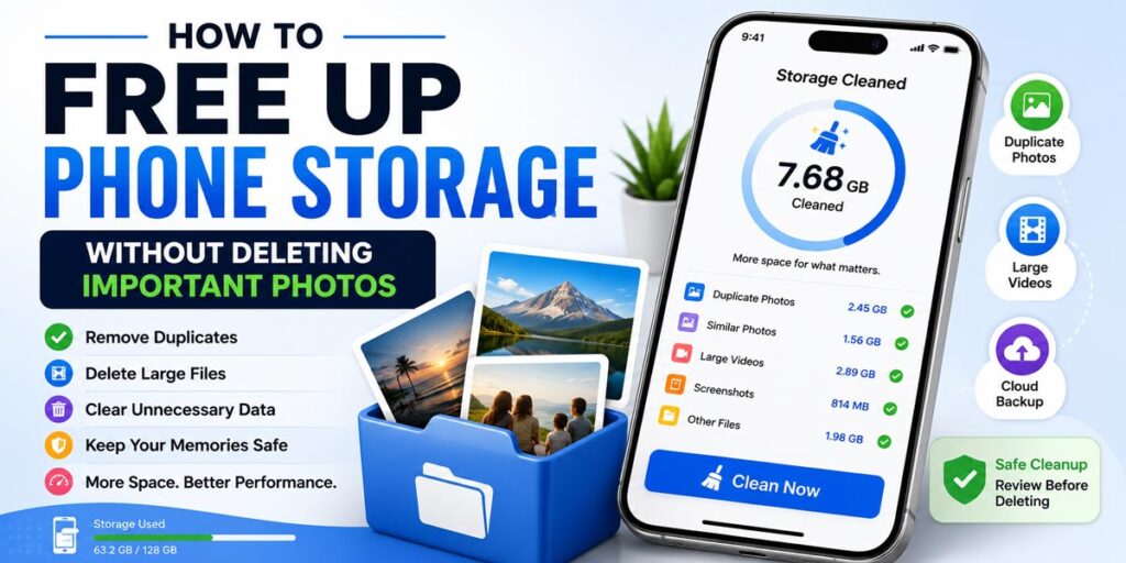 How to Free Up Phone Storage Without Deleting Important Photos (2026 Guide) 11 Free Up Phone Storage Without Deleting Important Photos