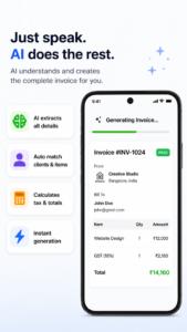 How to Create Professional Invoices Using AI Voice (2026 Guide) 3 AI invoice maker mobile app