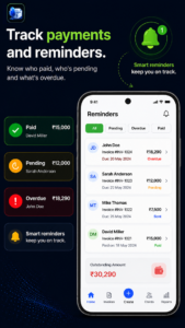 How to Create Professional Invoices Using AI Voice (2026 Guide) 4 Invoice dashboard showing payment status