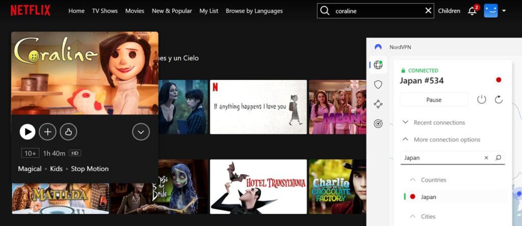 Watch Coraline on Netflix with VPN