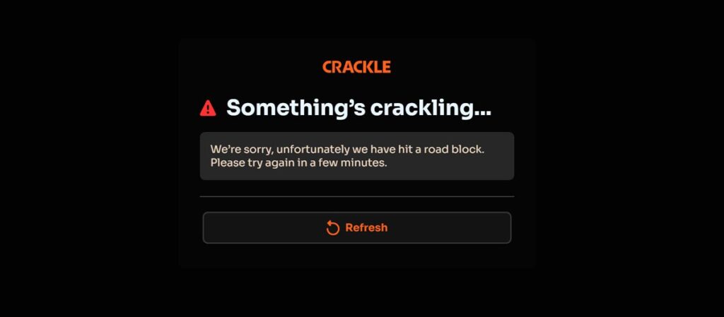 Crackle TV Error