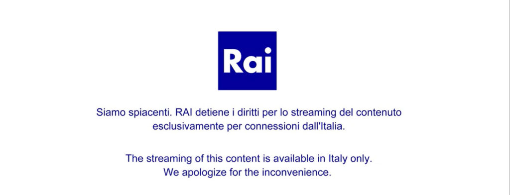Rai TV Error
