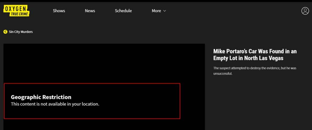 Oxygen TV Error