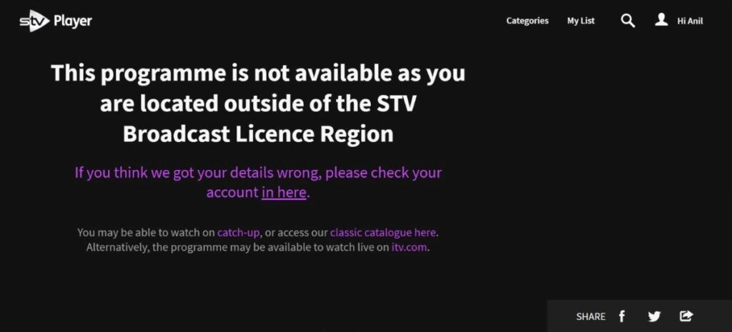 Watch STV Player outside the UK