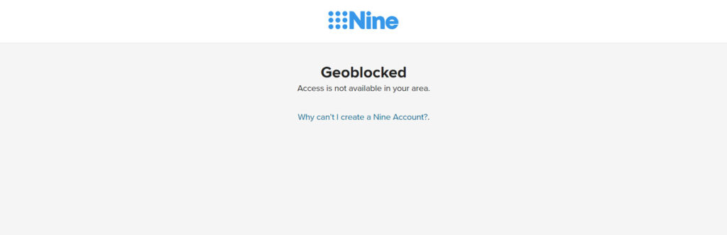 Nine Network Error