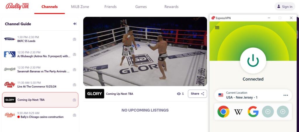 Watch Bally Sports Outside the US