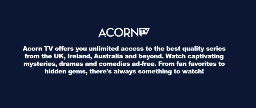 Acorn TV Error