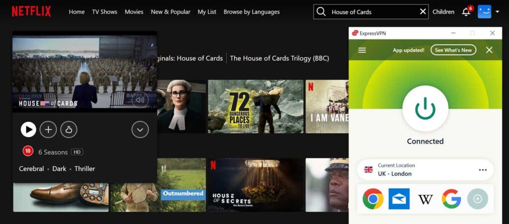 House of Cards with VPN