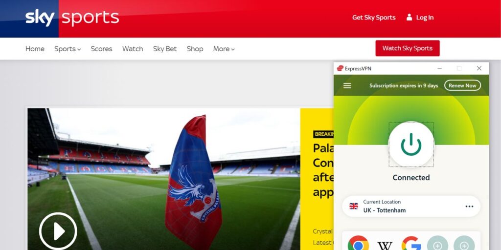 Watch Sky Sports Outside the UK