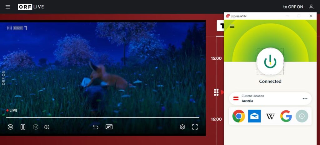 Watch ORF ON Outside Austria