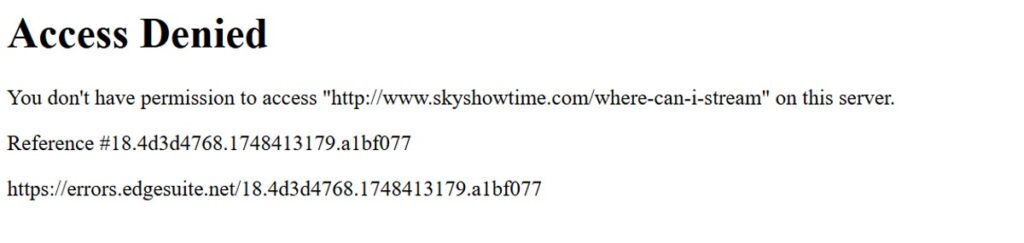 SkyShowTime Error